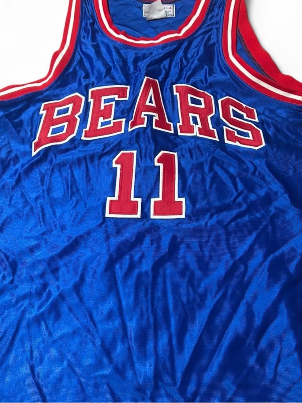 Vintage Bears Blue & Red Basketball Jersey - size 42
